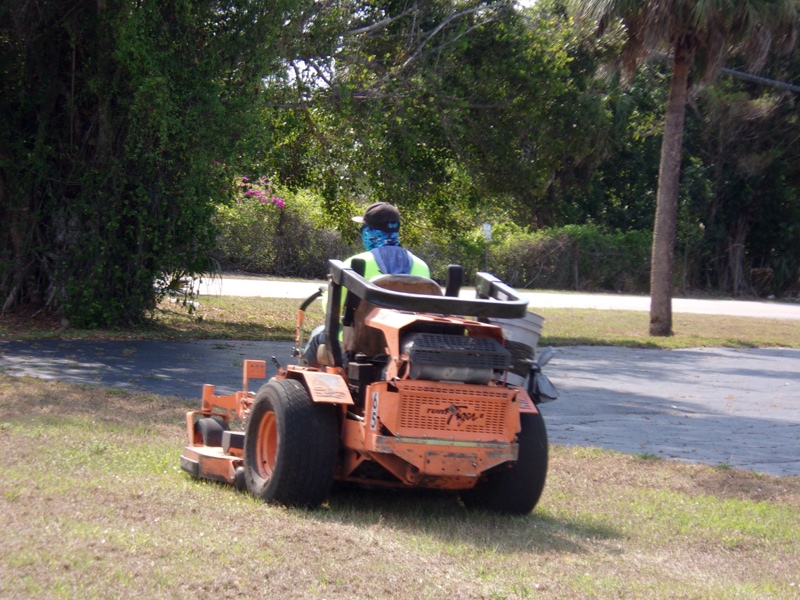 P & T Landscaping mowing for Lee County DOT